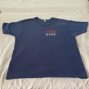Vintage Screen Stars The Beatles Navy Blue Short-Sleeve Graphic Tee Size XL